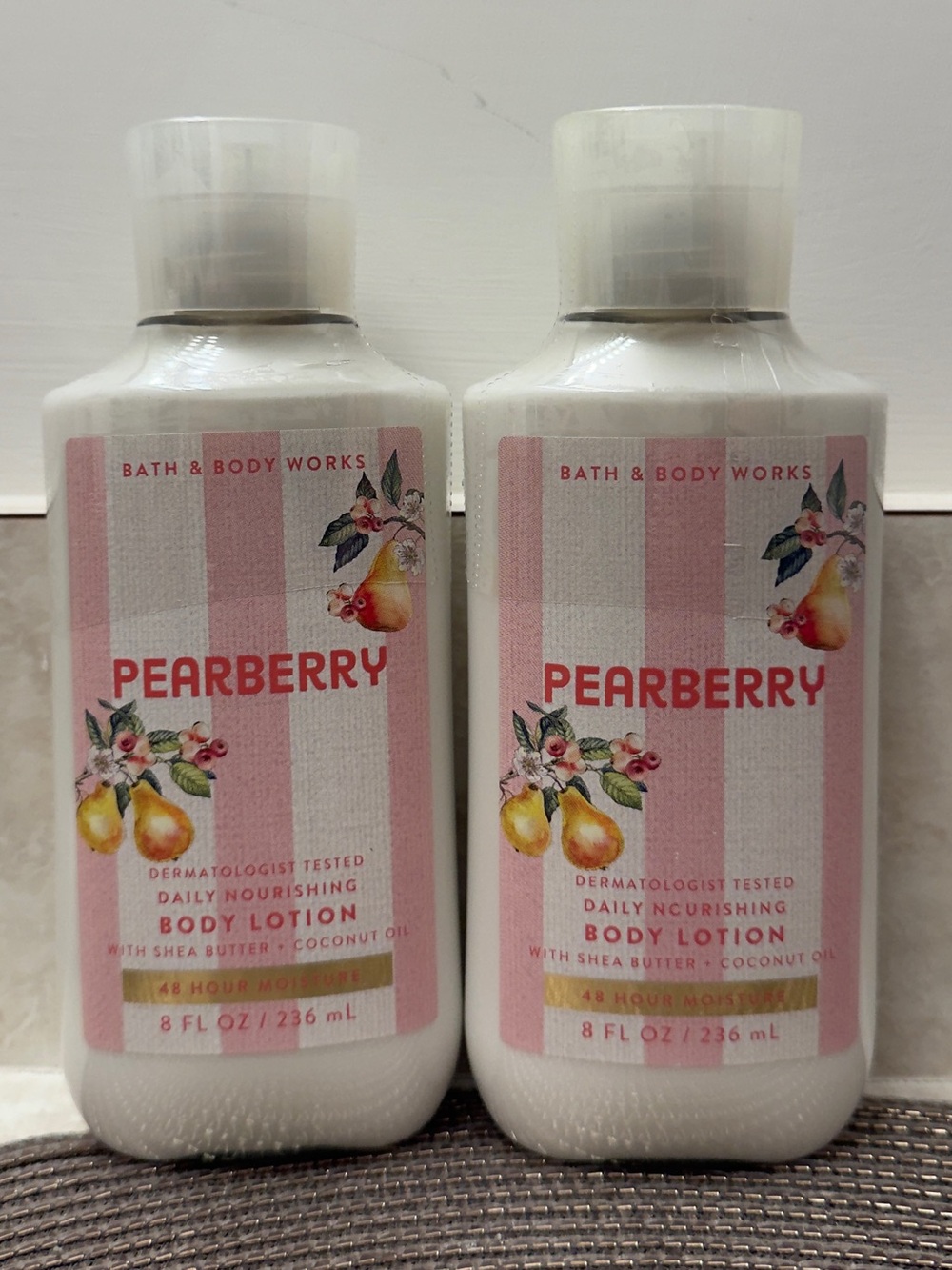 NWT Bath & Body Works Pearberry Daily Nourishing Body Lotion Set Sealed